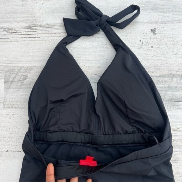 Spanx Halter Neck Top Womens Size 12 Summer‎ Y2K Casual Leisure Crisscross Front - Picture 5 of 8